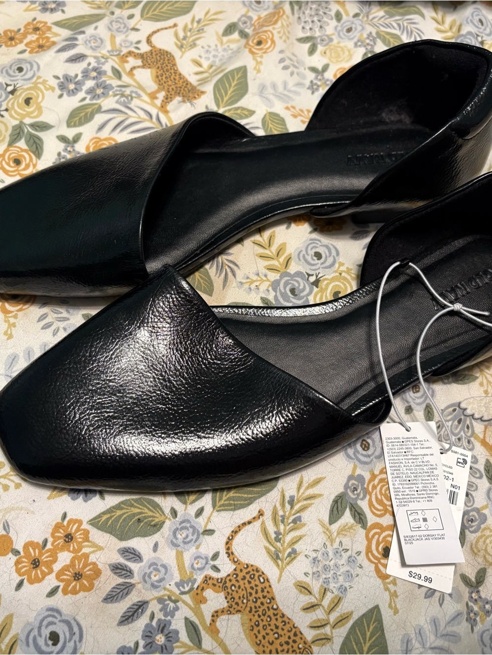 Old Navy Black D'Orsay Pointed-Toe Flats